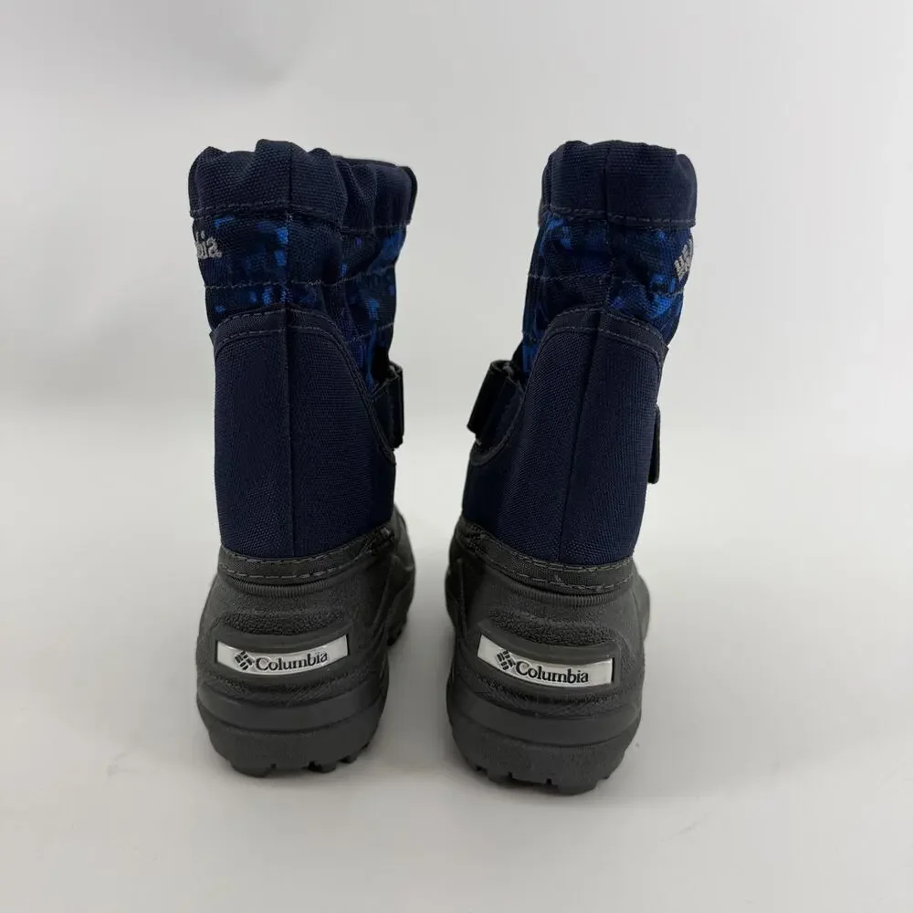 Columbia Powderbug Plus II Snow Boots Toddler Sz 5 Blue Camo Waterproof Gorpcore